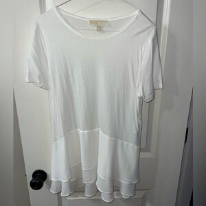 Michael Kors White Boxy Short Sleeve T-Shirt